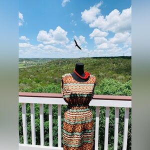 Colorful Mini Dress Southwestern Print‎